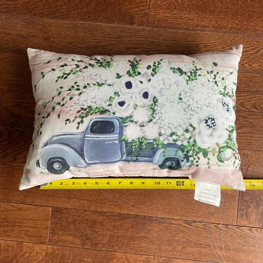 Floral truck pillow